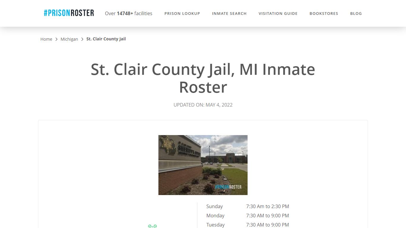 St. Clair County Jail, MI Inmate Roster - Prisonroster